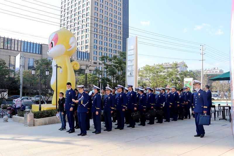天元廣場成典范&nbsp; 消防支隊來觀摩
